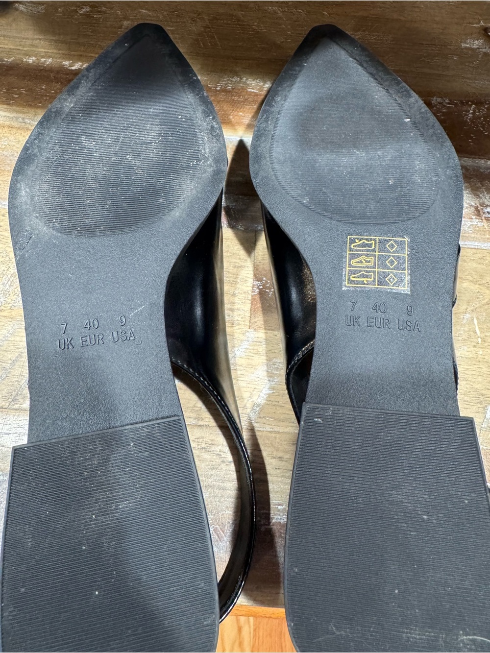 Primark Black Pointed Buckle Slingback Mules - Picture 3 of 3